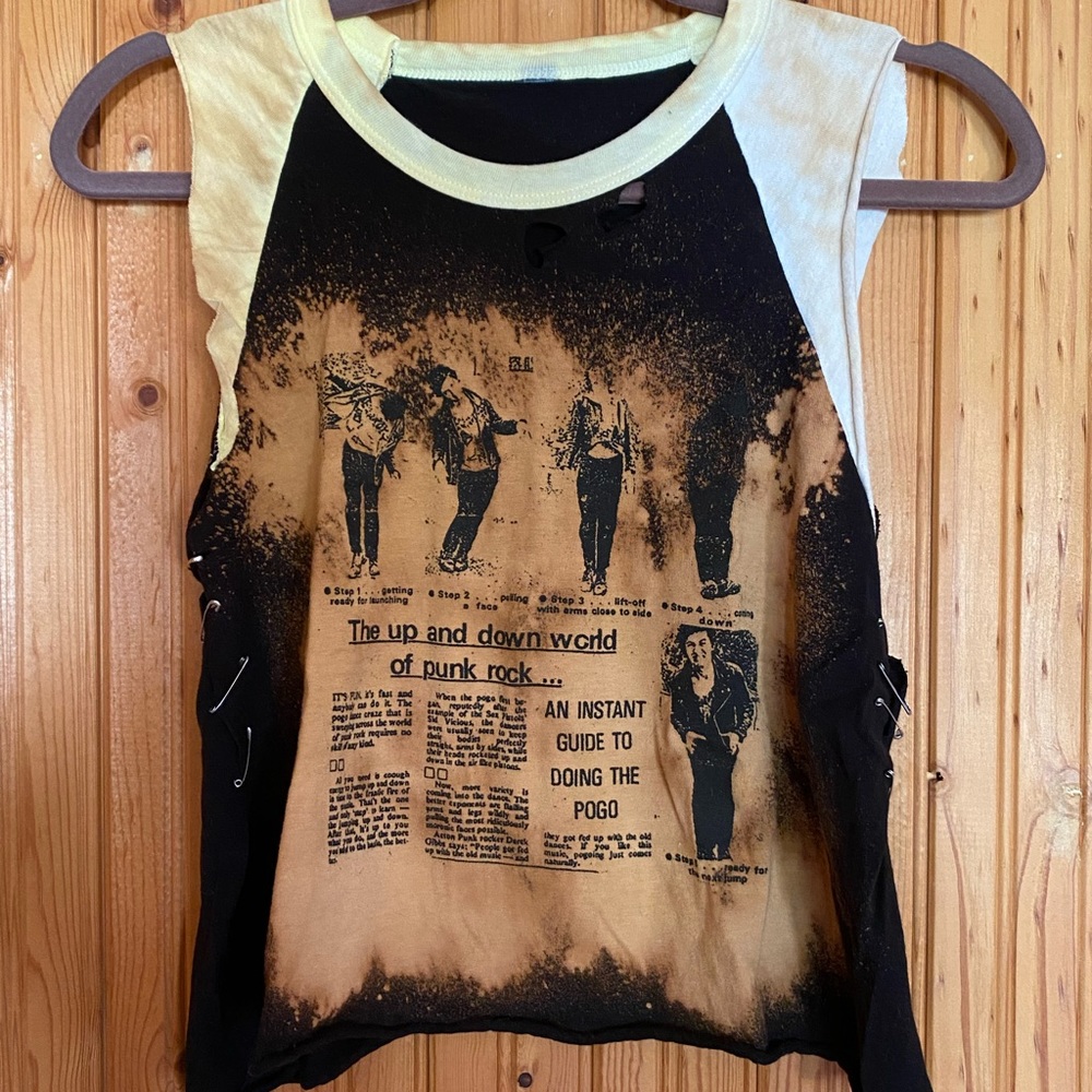 Distressed punk pogo tee